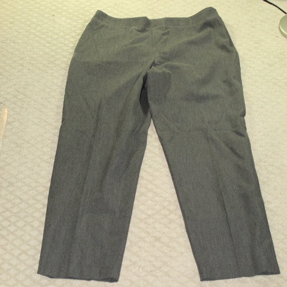 Talbots Women  Size 14 Gray Classic Slim Stretchy Side Zip Dress Pants